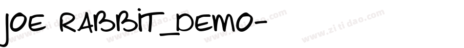 Joe Rabbit_demo字体转换